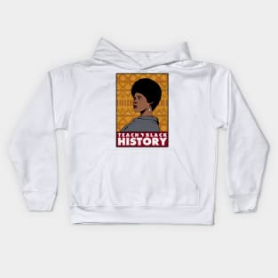 Teach Black History Afro / African American Woman Kids Hoodie